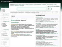 Tablet Screenshot of ecopedia.hu